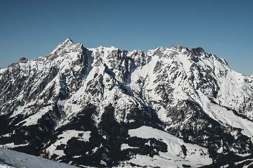 mountain range black and white mountain hill covered snow nature